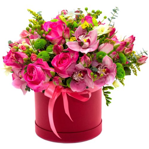 Цветы в коробке «Фиеста»